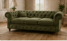 Sillón chesterfield verde